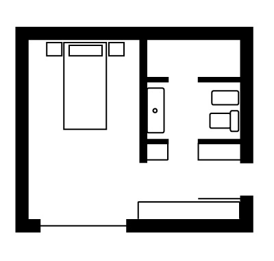 Dormitorio Secundario 1 Plaza en Suite